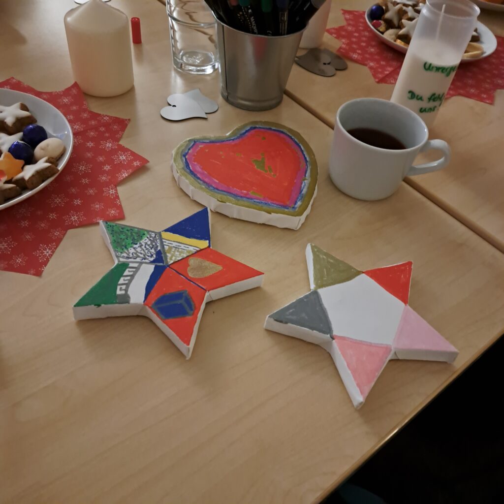 Gemalte Erionnerungssterne